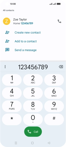Key in the required number and press the call icon. Key in the required number and press the call icon.