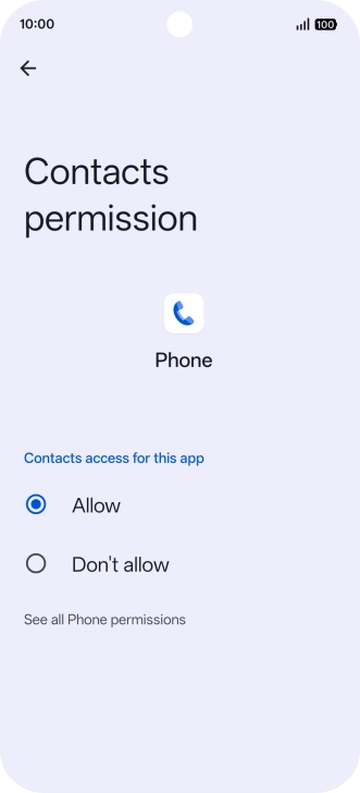 Press the required setting. Press the required setting.