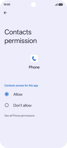Press the required setting. Press the required setting.