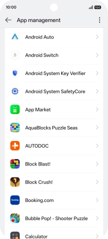 Press the required app. Press the required app.