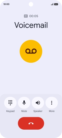 Press the end call icon.