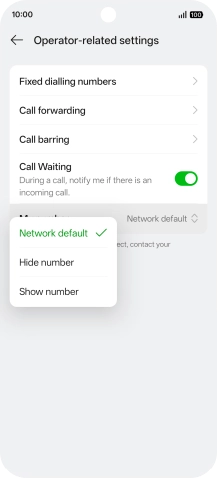 Press Show number to turn on caller identification. Press Show number to turn on caller identification.