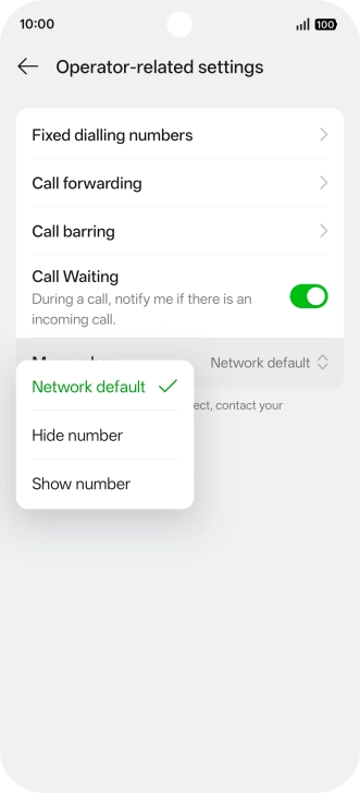 Press Show number to turn on caller identification. Press Show number to turn on caller identification.
