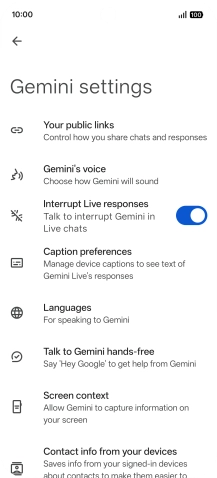 Follow the instructions on the screen to select the required settings.