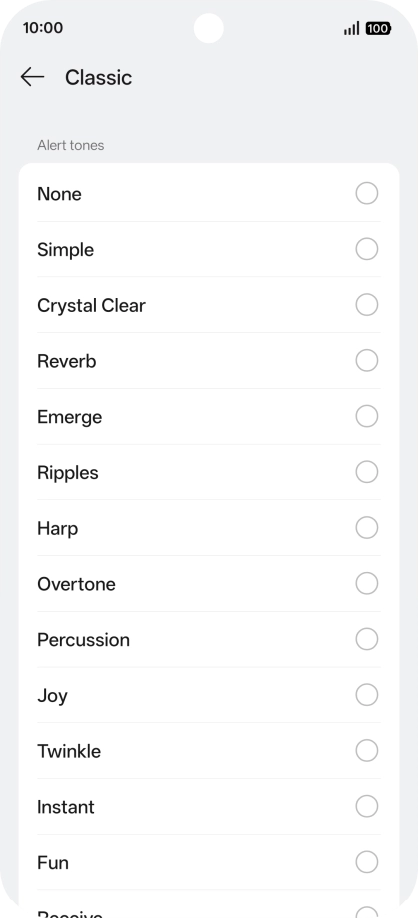Press the required message tones to hear them.
