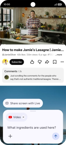 Follow the instructions on the screen to type or speak the required question for the video.