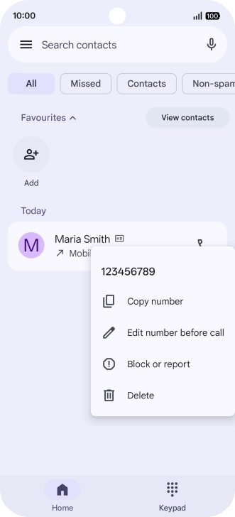 Press Block or report. Press Block or report.