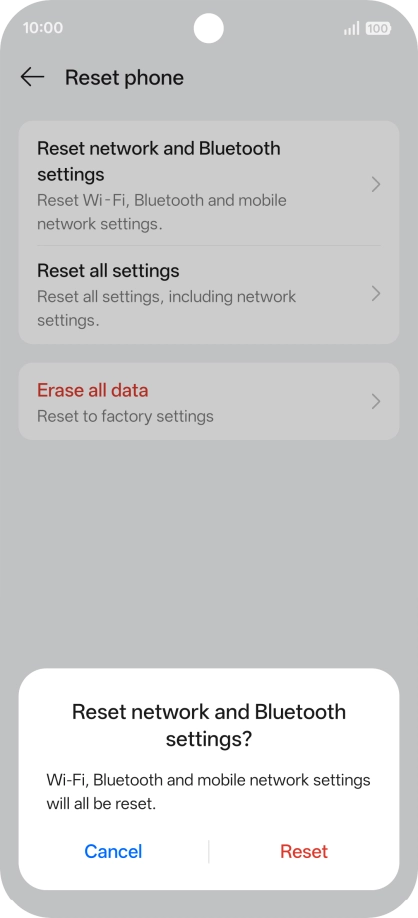 Press Reset.