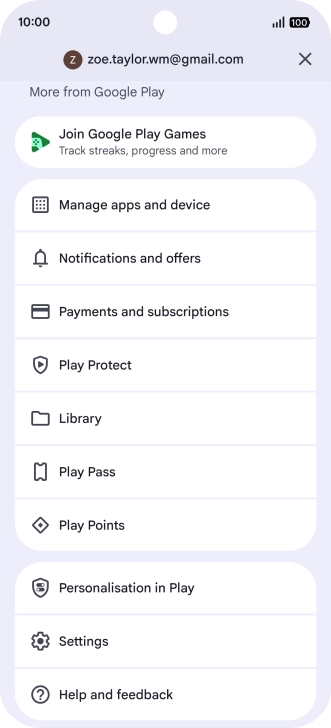 Press Manage apps and device.