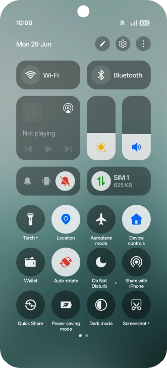 Press the required sound mode to turn off silent mode.