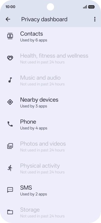 Press the required app.