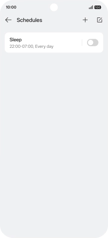Press the add icon and follow the instructions on the screen to select settings for automatic activation of Do Not Disturb.