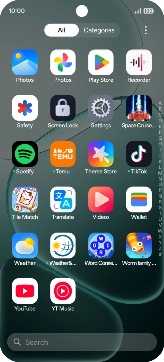 Open YouTube and go to the required video.