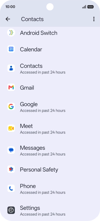 Press the required app. Press the required app.