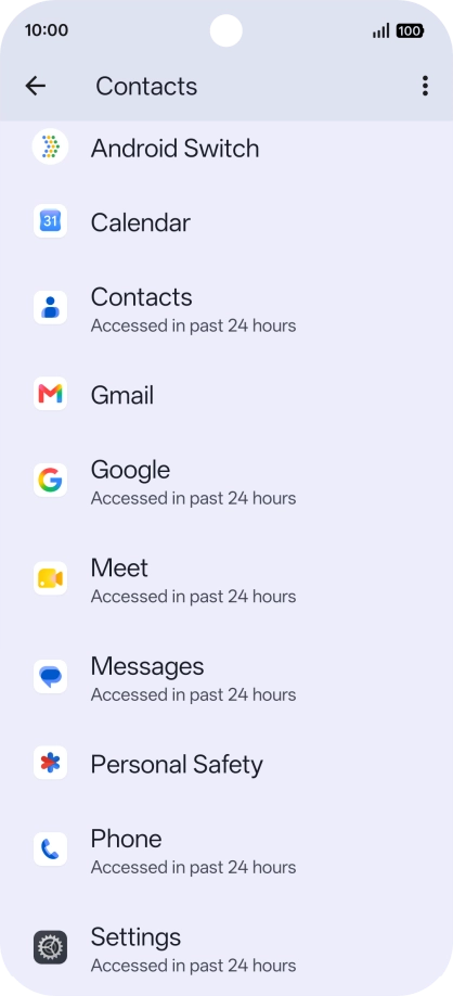 Press the required app. Press the required app.