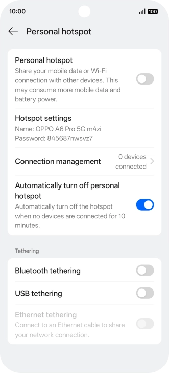 Press Hotspot settings. Press Hotspot settings.