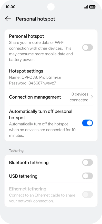 Press Hotspot settings. Press Hotspot settings.