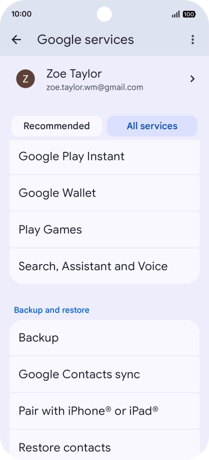 Press Search, Assistant and Voice.