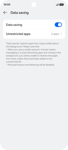Press Unrestricted apps.
