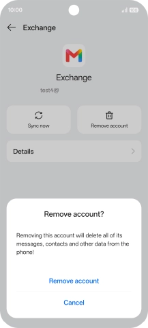 Press Remove account.