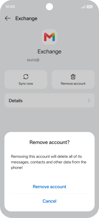 Press Remove account.