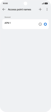 Press the new data connection icon.