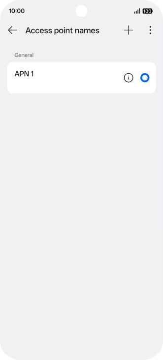 Press the new data connection icon.