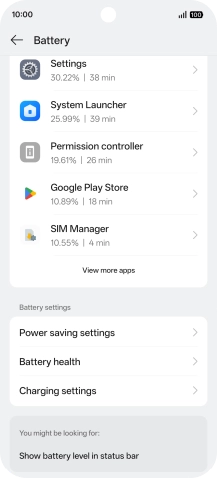 Press Battery health.