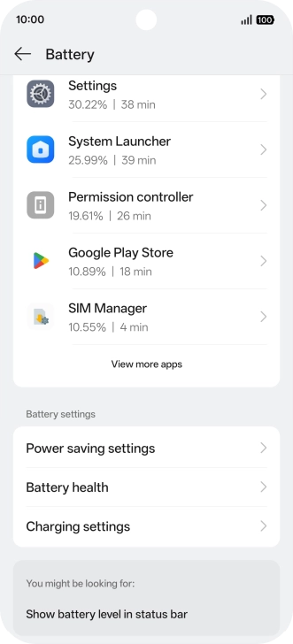 Press Battery health.