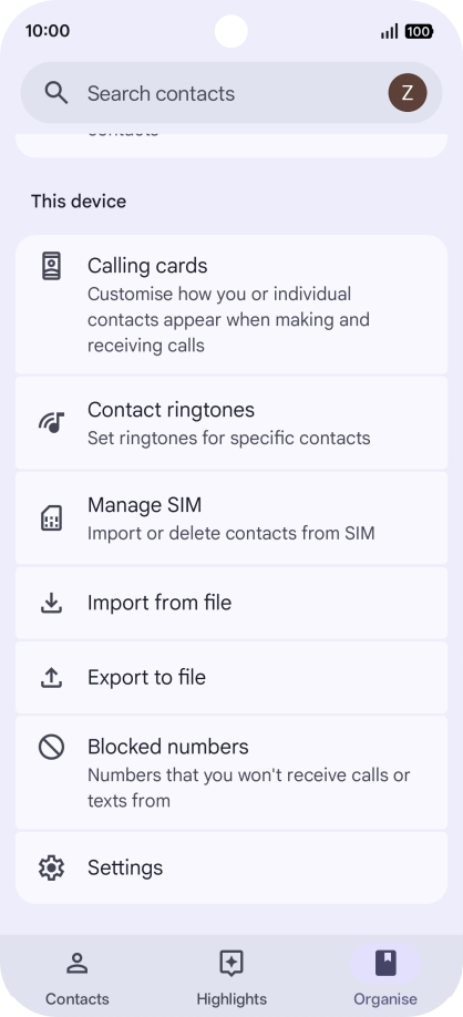 Press Manage SIM. Press Manage SIM.