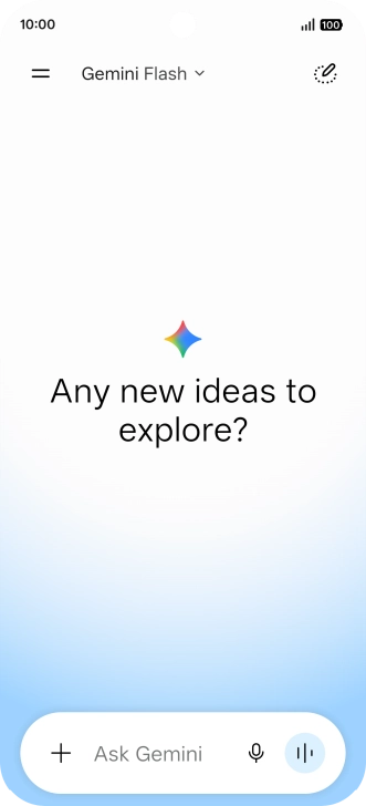 Press the menu icon.