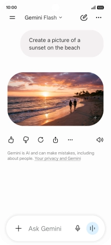 You can also ask Gemini to generate a picture based on your description.