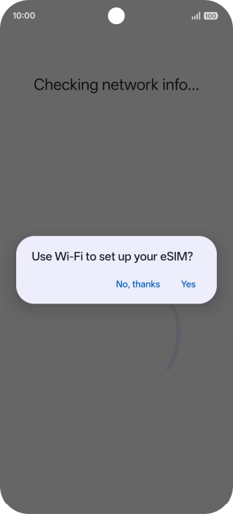 Press the required setting.