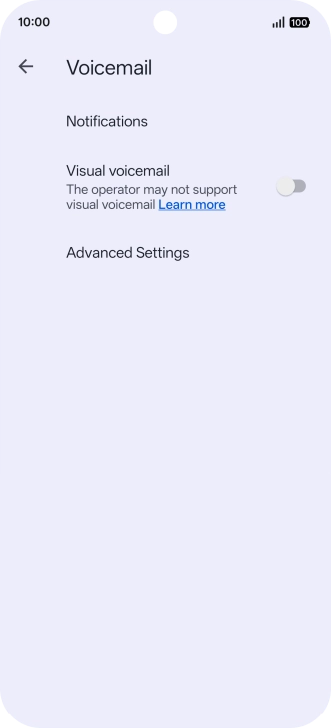 Press Advanced Settings. Press Advanced Settings.
