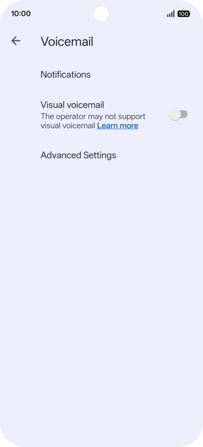 Press Advanced Settings. Press Advanced Settings.