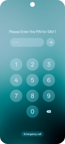 If you're asked to key in your PIN, do so and press arrow right.