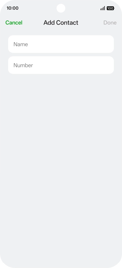 Press Name and key in the required name.