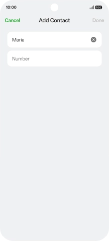 Press Number and key in the required phone number.