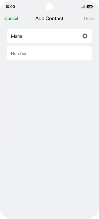 Press Number and key in the required phone number.