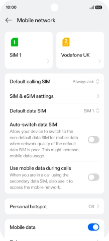 Press SIM & eSIM settings.