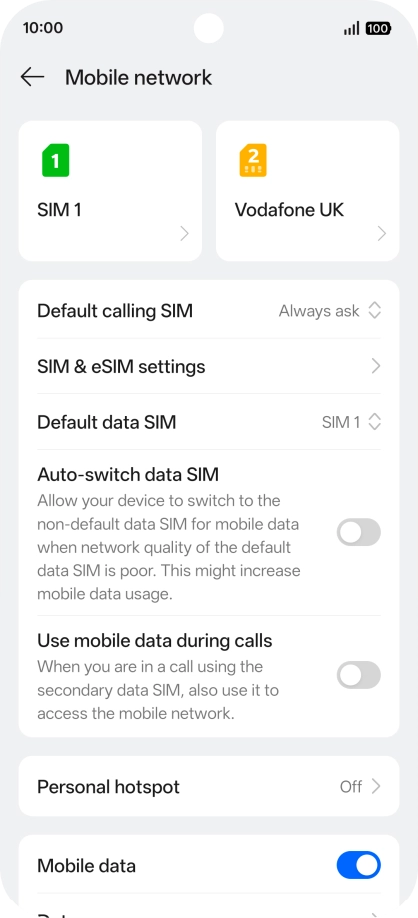 Press SIM & eSIM settings.