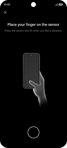 Follow the instructions on the screen to create the phone lock code using your fingerprint.