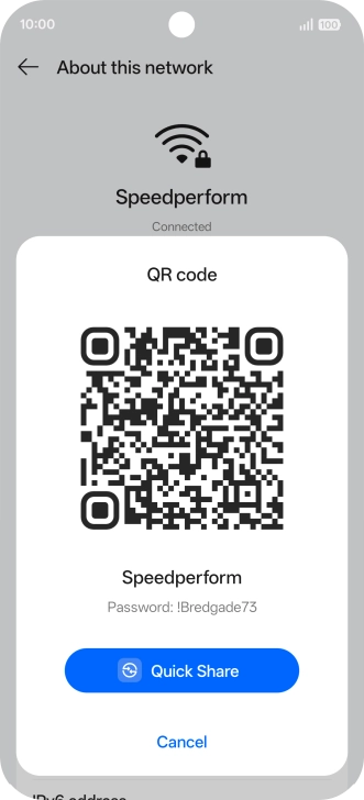 Place the QR code inside the camera frame on the other device to scan the code.