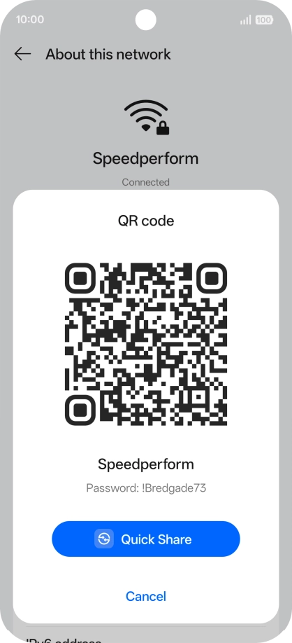 Place the QR code inside the camera frame on the other device to scan the code.