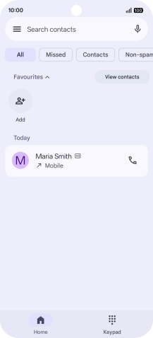 Press the menu icon.