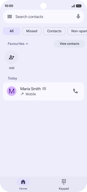 Press the menu icon.