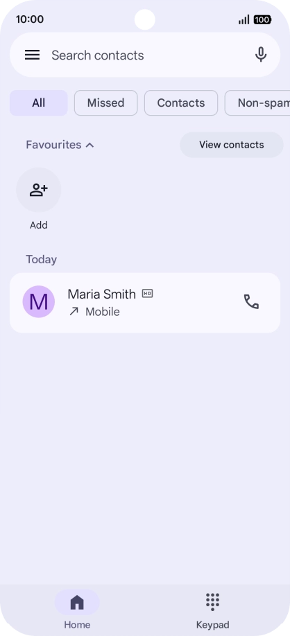 Press the menu icon.