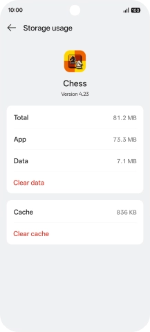 Press Clear cache.