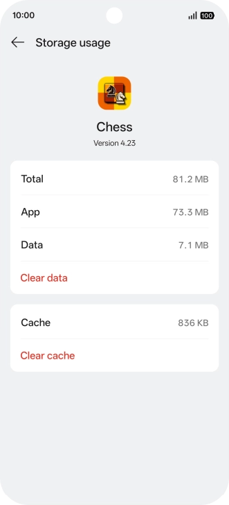 Press Clear cache.