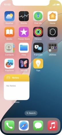 If you're using a Widget Stack: slide up or down on the stack to select the required widget.